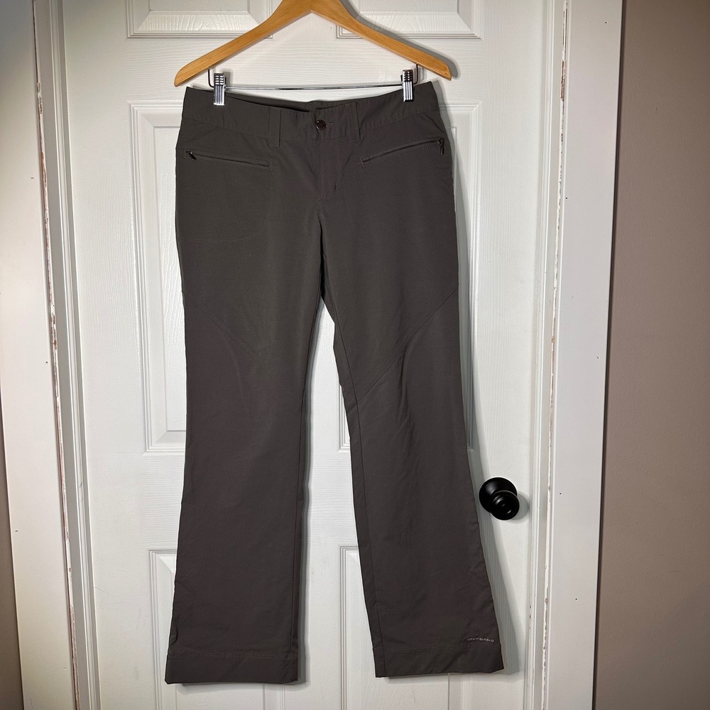 Columbia Omni-Shield Gray Hiking Pants Womens 12 Regular XL8081 Straight Leg